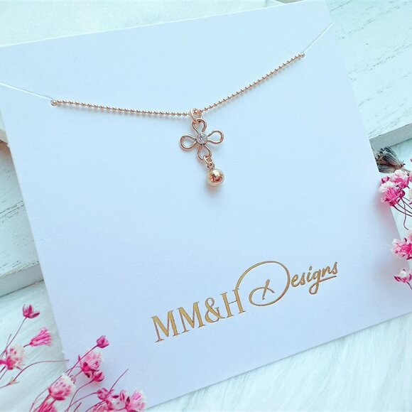 Flower Charm Necklace | Handmade in BC - Picture 4 of 4